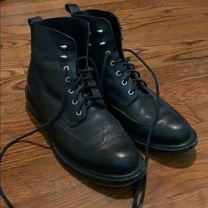 Rag & Bone black leather wingtip boots